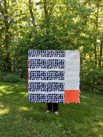 Back of Sunrise Baby Quilt by Salty Oat