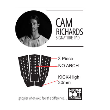 Cam Richards surfboard traction pad specs