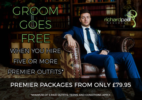 mens suit hire stratford upon avon groom goes free offer value cheap menswear warwickshire west midlands UK