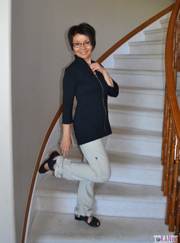Colleen as the fit model
