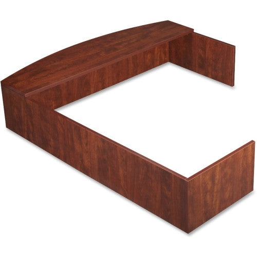 Lorell Essentials Series L Shaped Reception Counter In Cherry