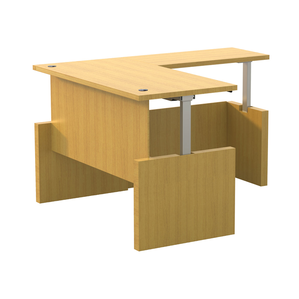 Safco Products Aberdeen Height-Adj Desk, Straight Front w/ Return, 72" W AT58LMA(Image 2)