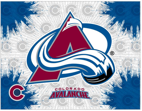 Colorado Avalanche 24" x 32" Logo Canvas by Holland Bar Stool Company; UPC: 071235793159