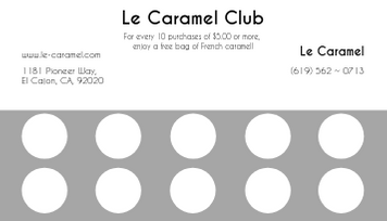 Le Caramel Club Punchcard