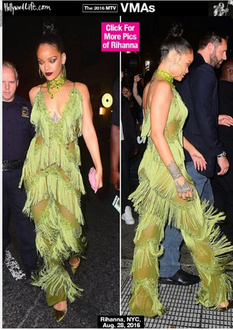 Rihanna WEARING Limpasse Couture to VMA'S after party!