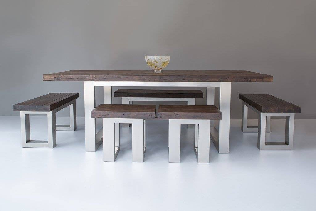 Rustic wood dining table