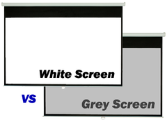 Choosing between White or Grey projection screen fabric