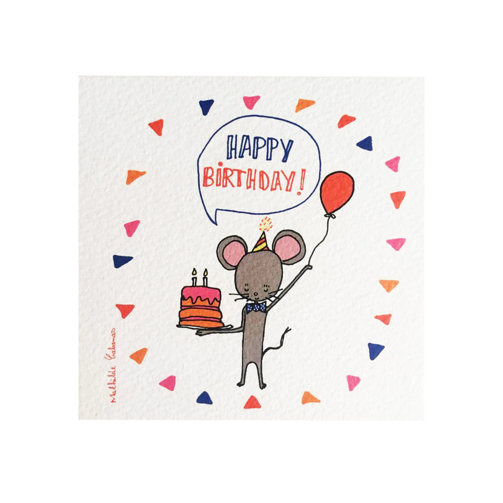 Birthday Cards Mouse Merci Bisous