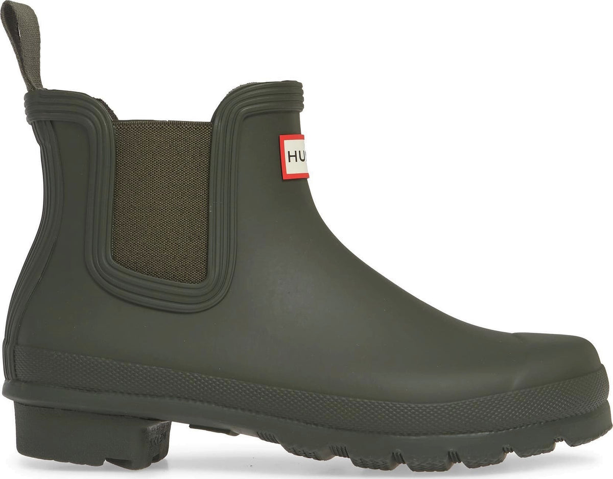 hunter chelsea boots dark olive