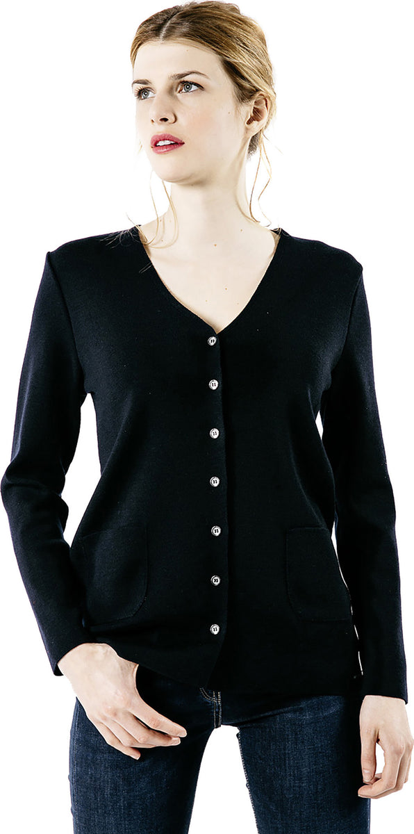 navy cardigan women's