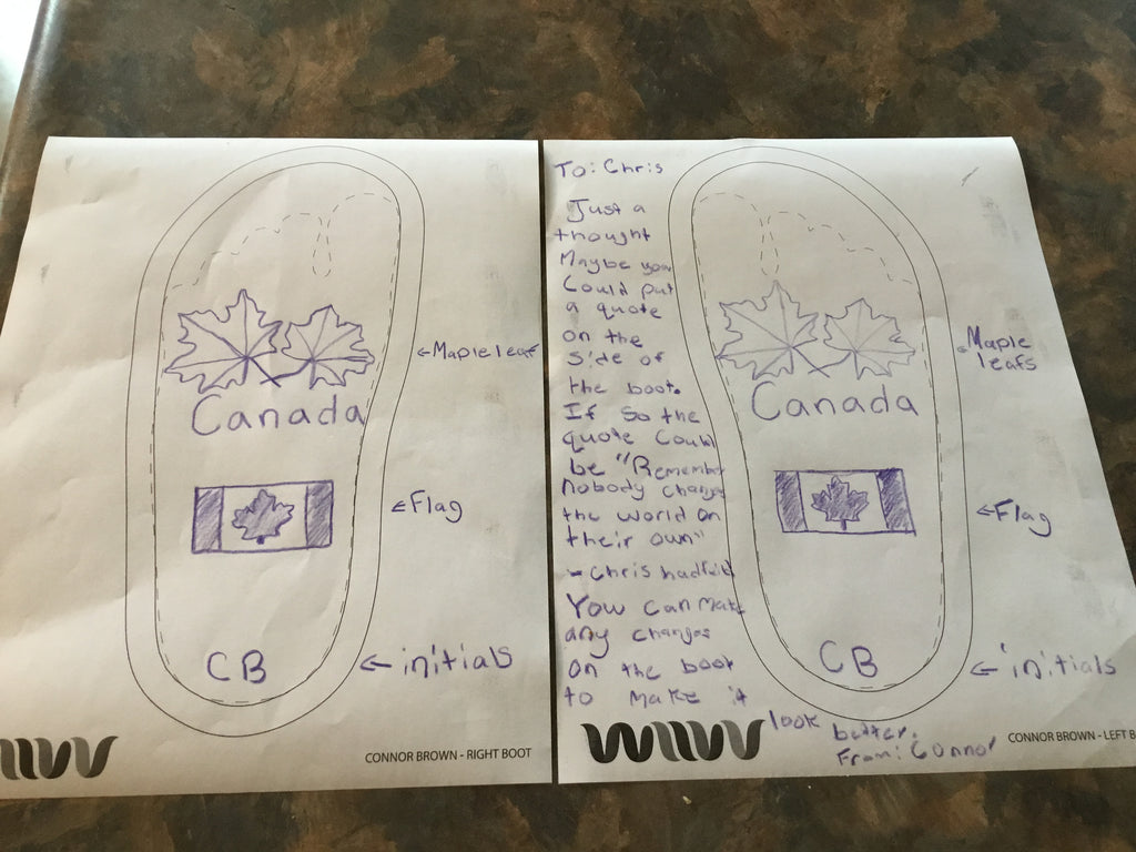 Custom Space Boot Back Design Sketch