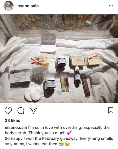 We are so happy our February Winner is enjoying our products!
