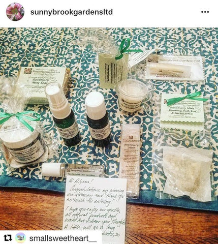 Our March Giveaway Winner is enjoying our all natural products!