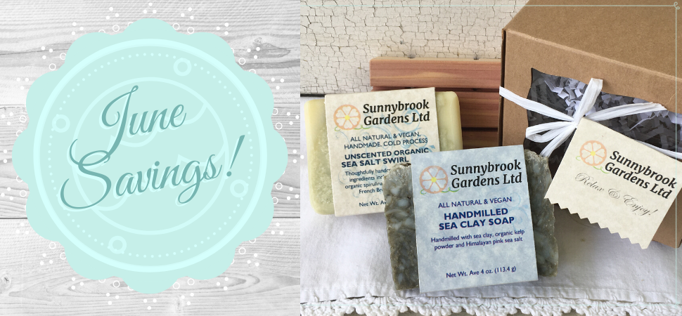 Enjoy June Savings and meet our new cold process Unscented Organic Sea Salt Swirl Soap!