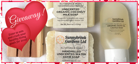 Enter to win our giveaway of all natural, unscented vegan soaps!