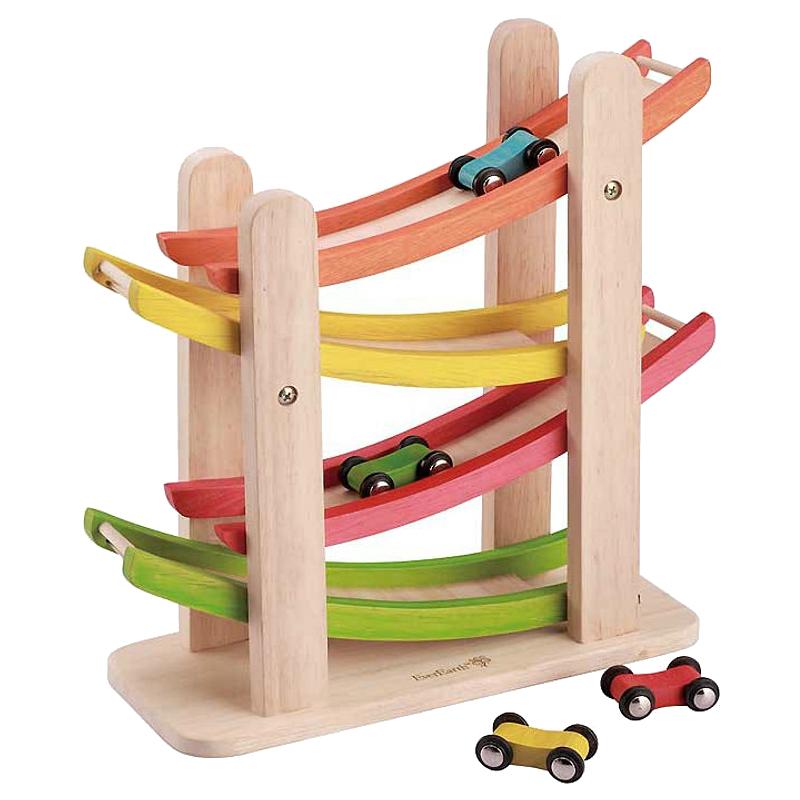 wooden race track car ramp racer