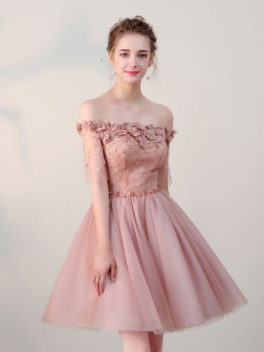 cheap pink prom dress