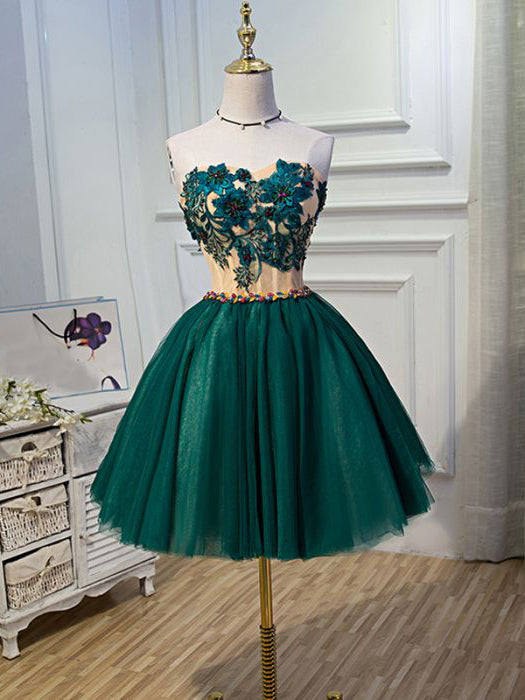 green short homecoming dress