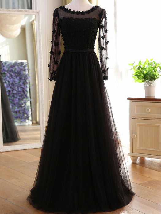 modest gowns with long sleeves