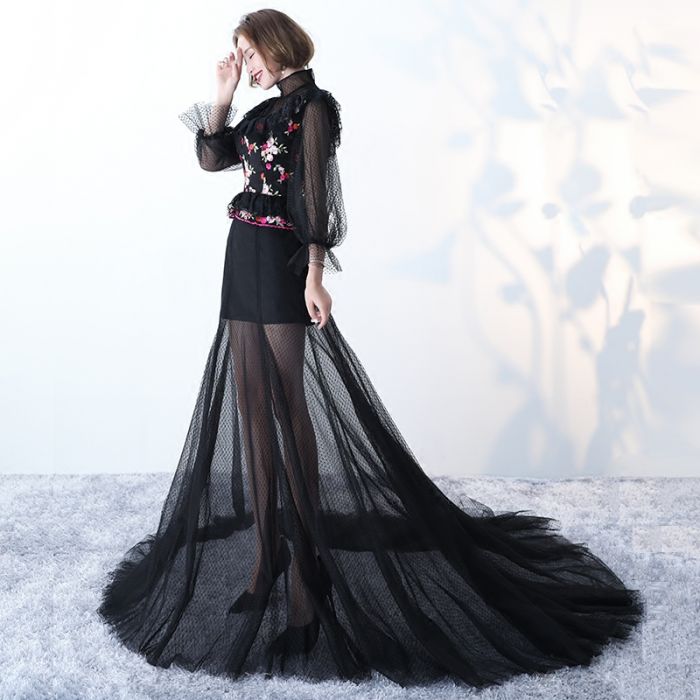 long sleeve tulle