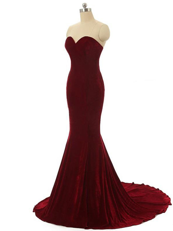 maroon sweetheart dress