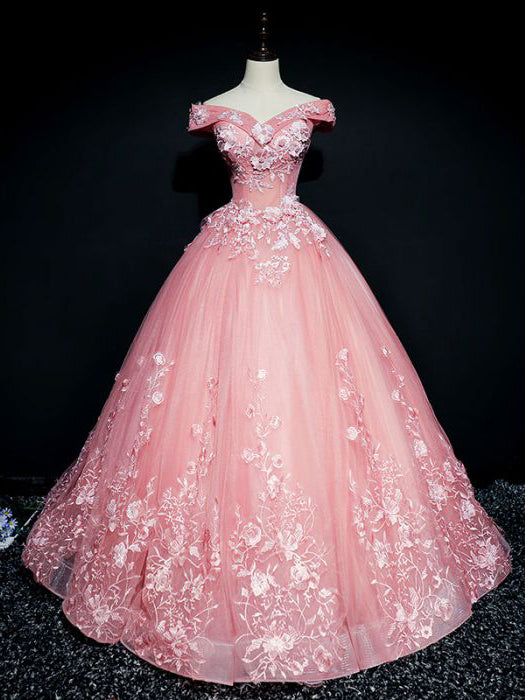 pink party gown