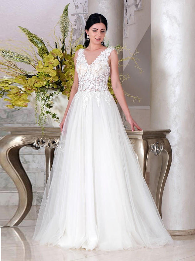 modest white wedding dresses