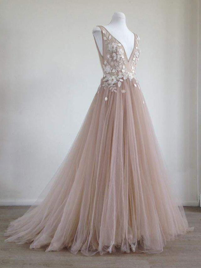 a line princess prom dress