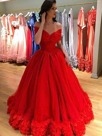 red long prom dress