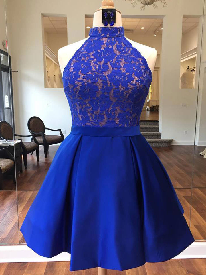 blue short formal dress