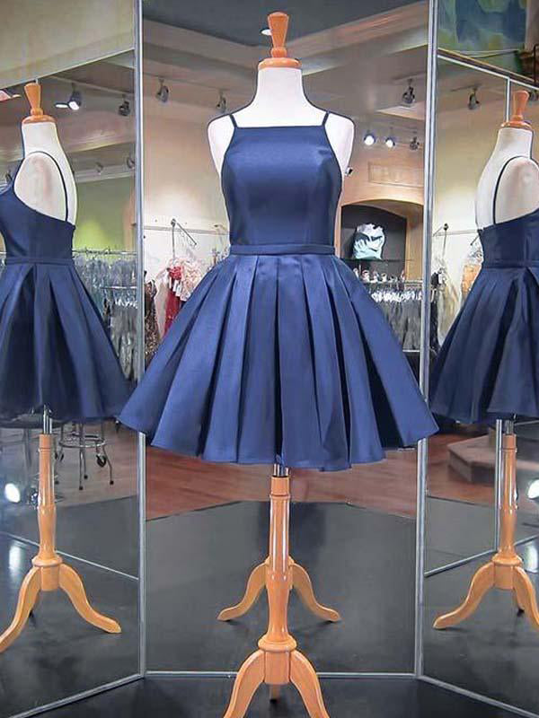 navy blue strap dress