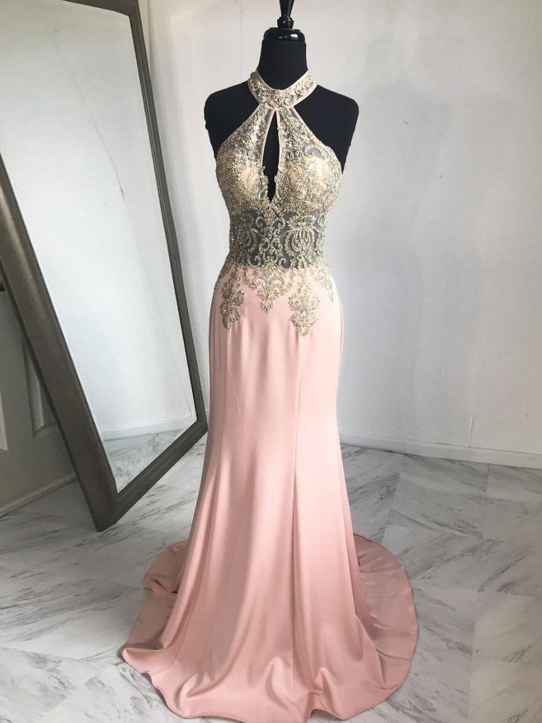 pink sparkly prom dresses