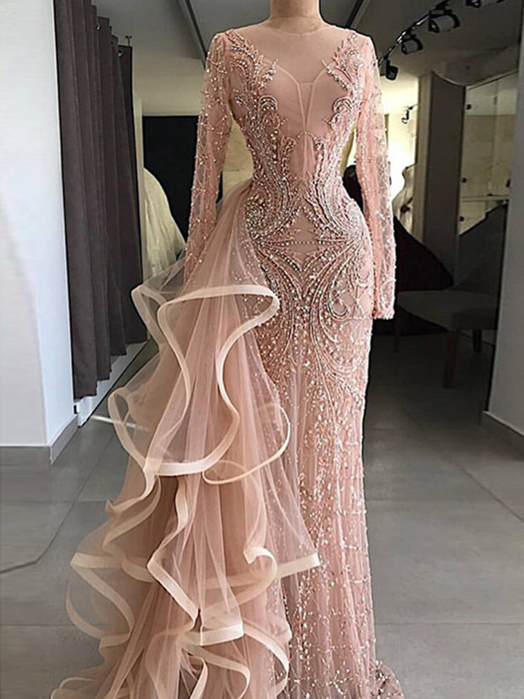 sparkly long gown