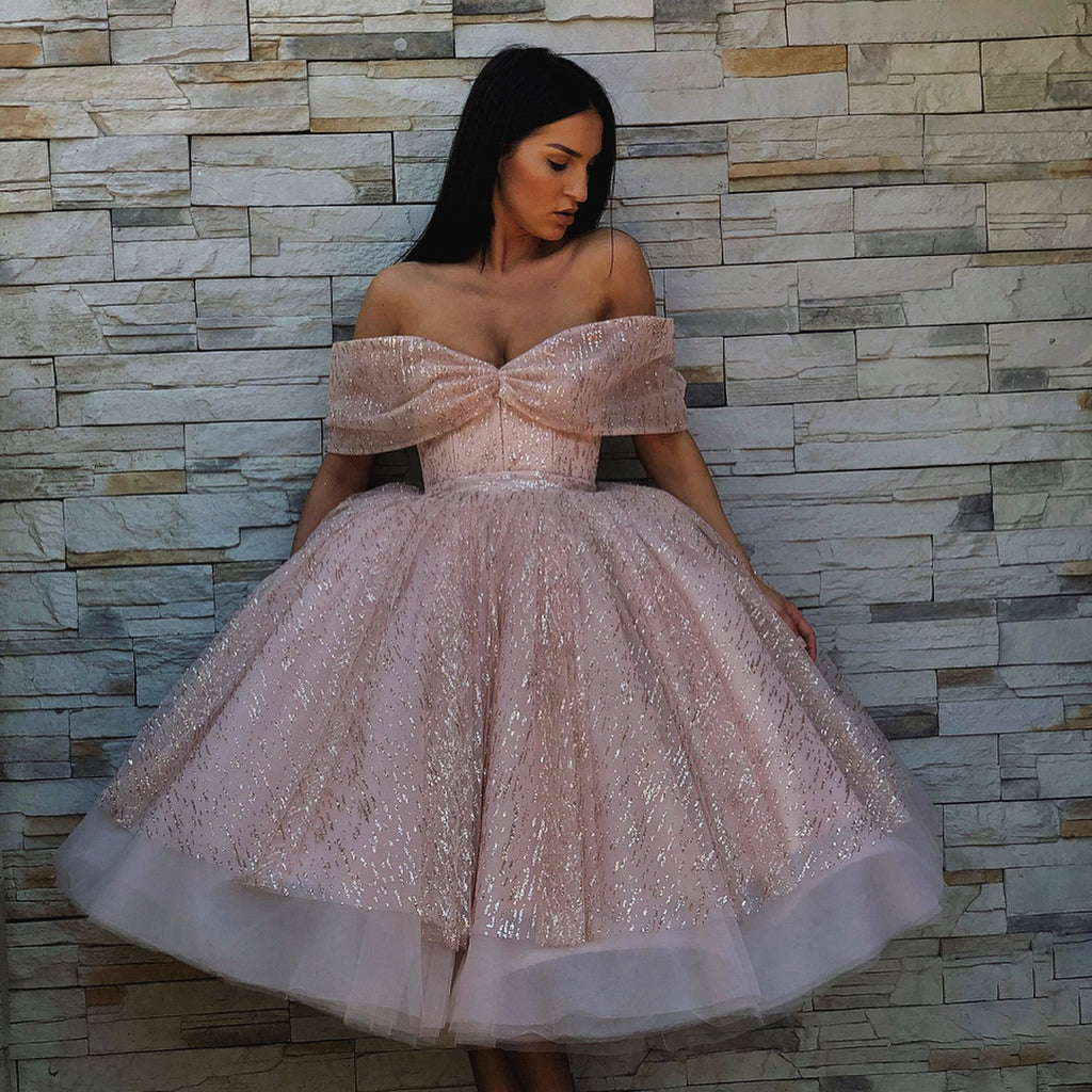 pink short prom dress