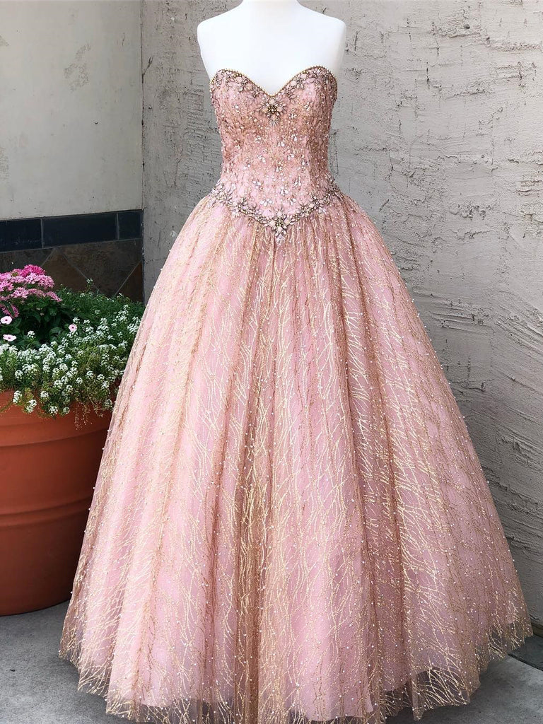 pink prom gown