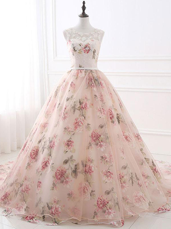 gowns with flowers