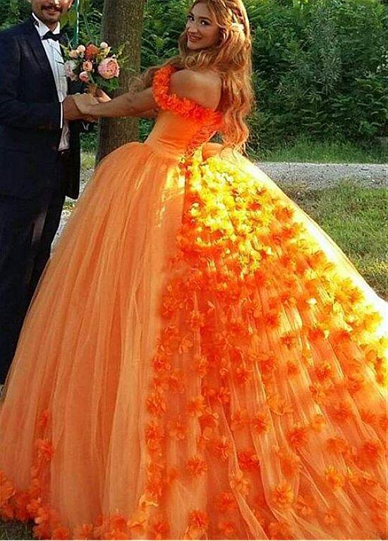 yellow orange dress