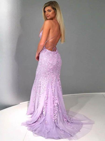 lilac mermaid dress