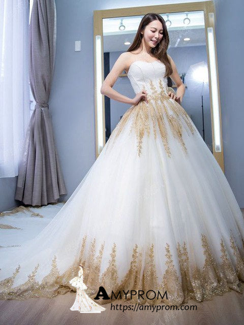 white long ball gowns