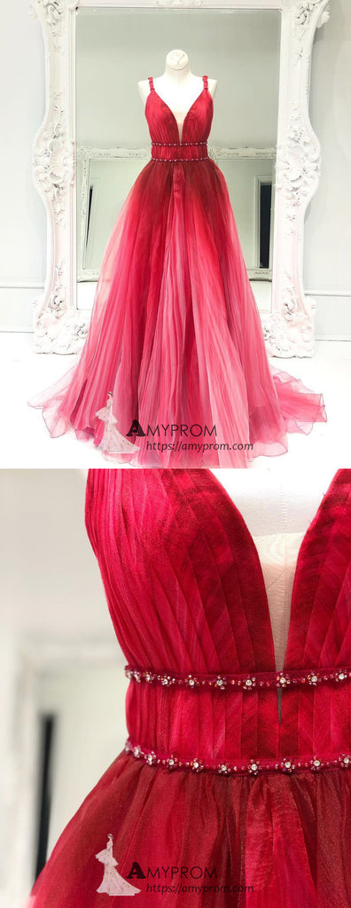 red formal prom dresses