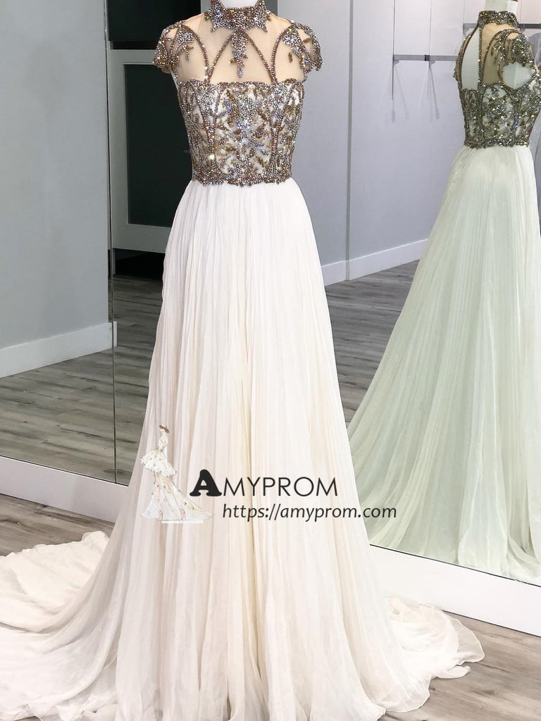 ivory evening gowns with sleeves