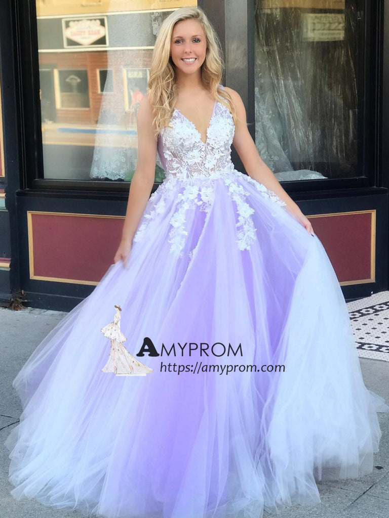 lilac long prom dresses