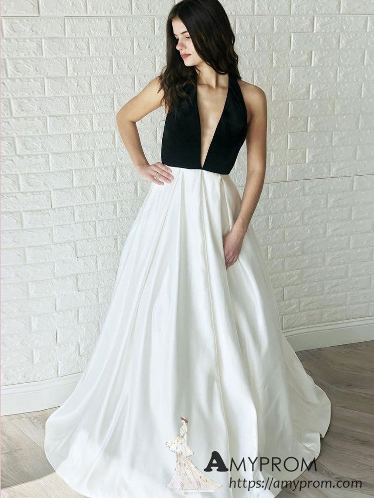 white long ball gowns