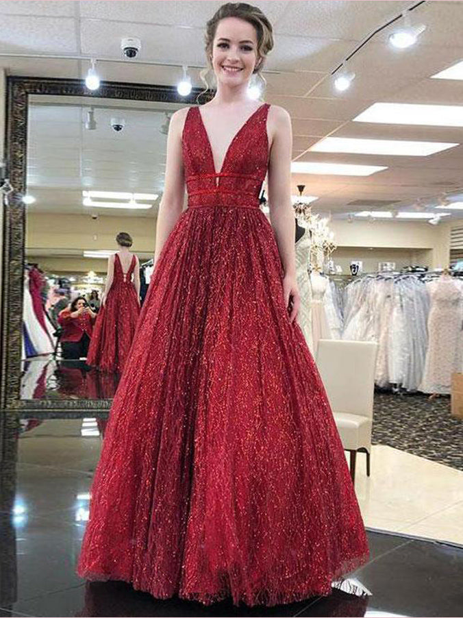 maroon sparkly prom dress