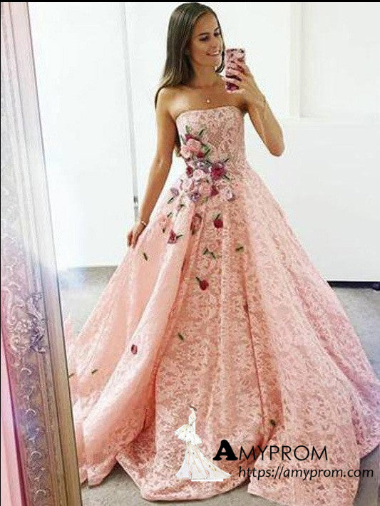 pink formal gowns