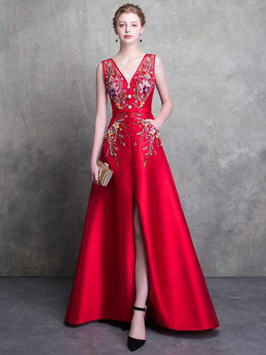 2018 red prom dresses