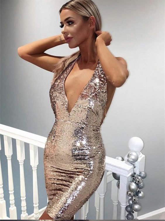 sequin short prom dresses