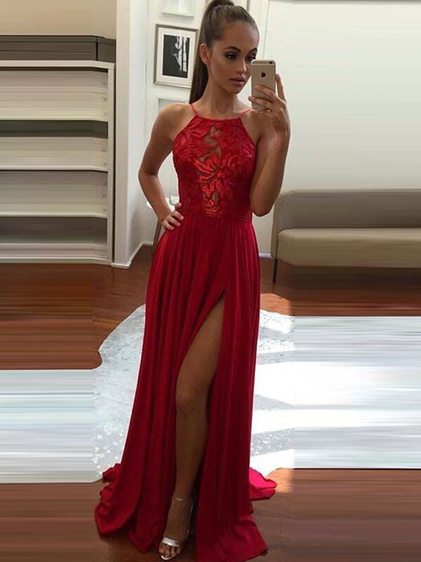 red prom dress