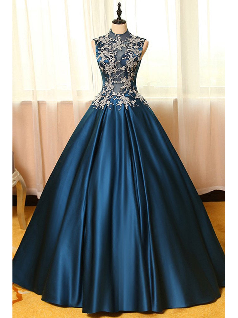 evening dress high neck