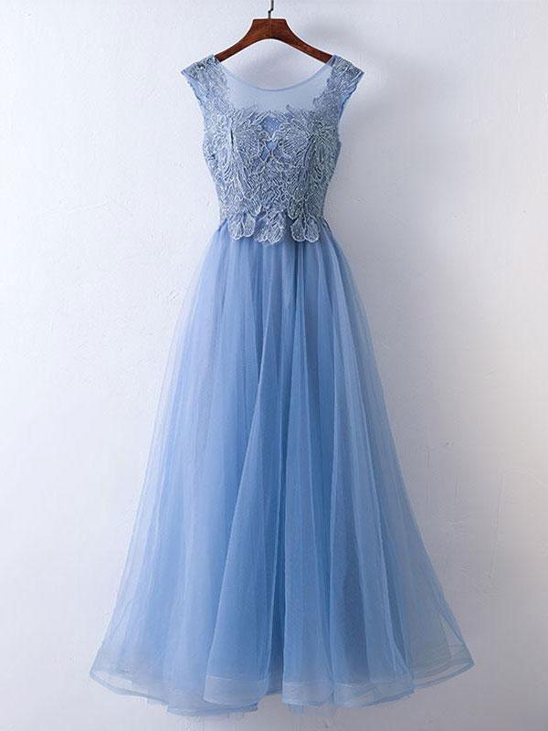 blue cheap prom dresses